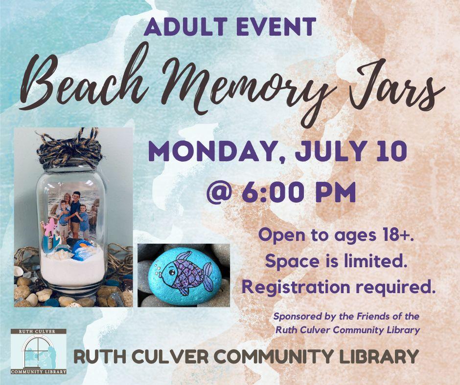 beach memory jar